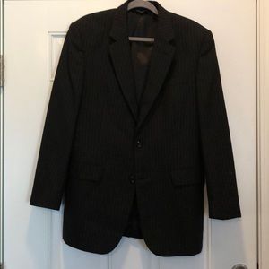 Men’s Black Pinstripe Suit Jacket/Blazer